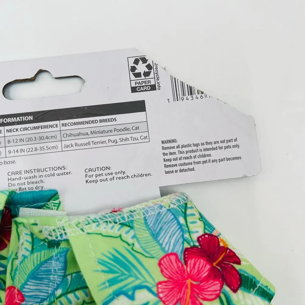 VIBRANT LIFE Pet Apparel Hawaiian Shirt Size Extra Small NWT For Dogs 5-10lbs